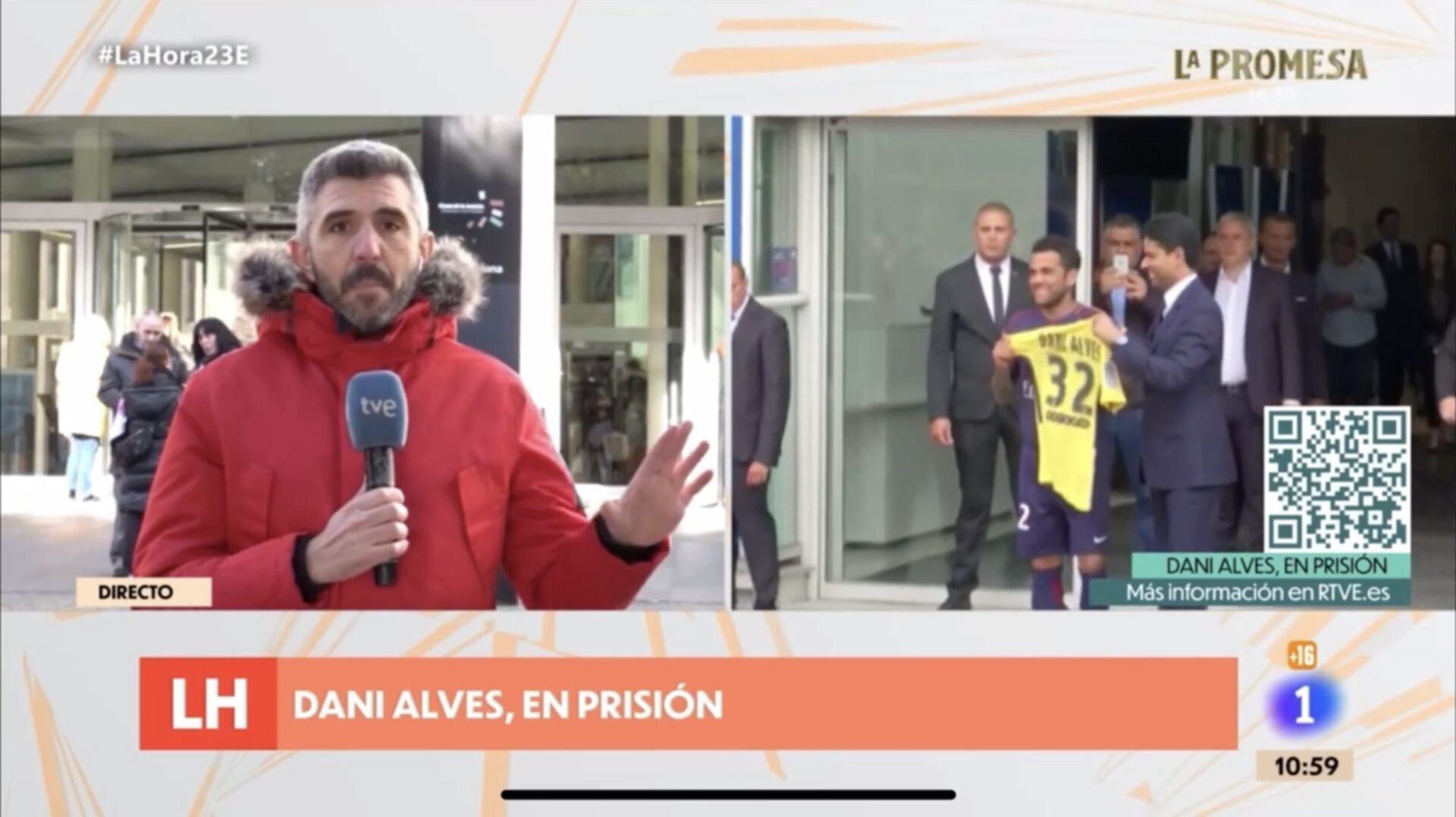Directo para La Hora de La 1 – operador de cámara de televisión en Barcelona