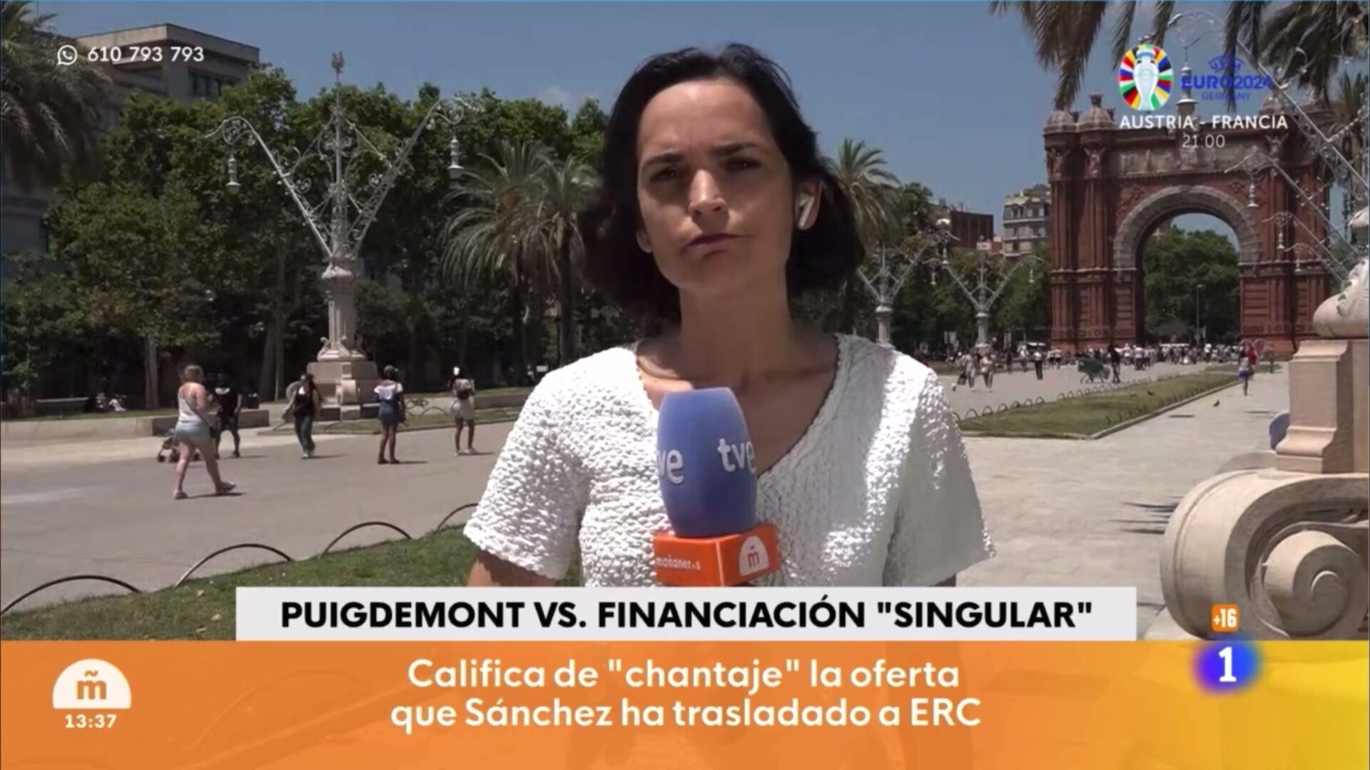 Conexión en directo para Mañaneros – operador de cámara de televisión en Barcelona