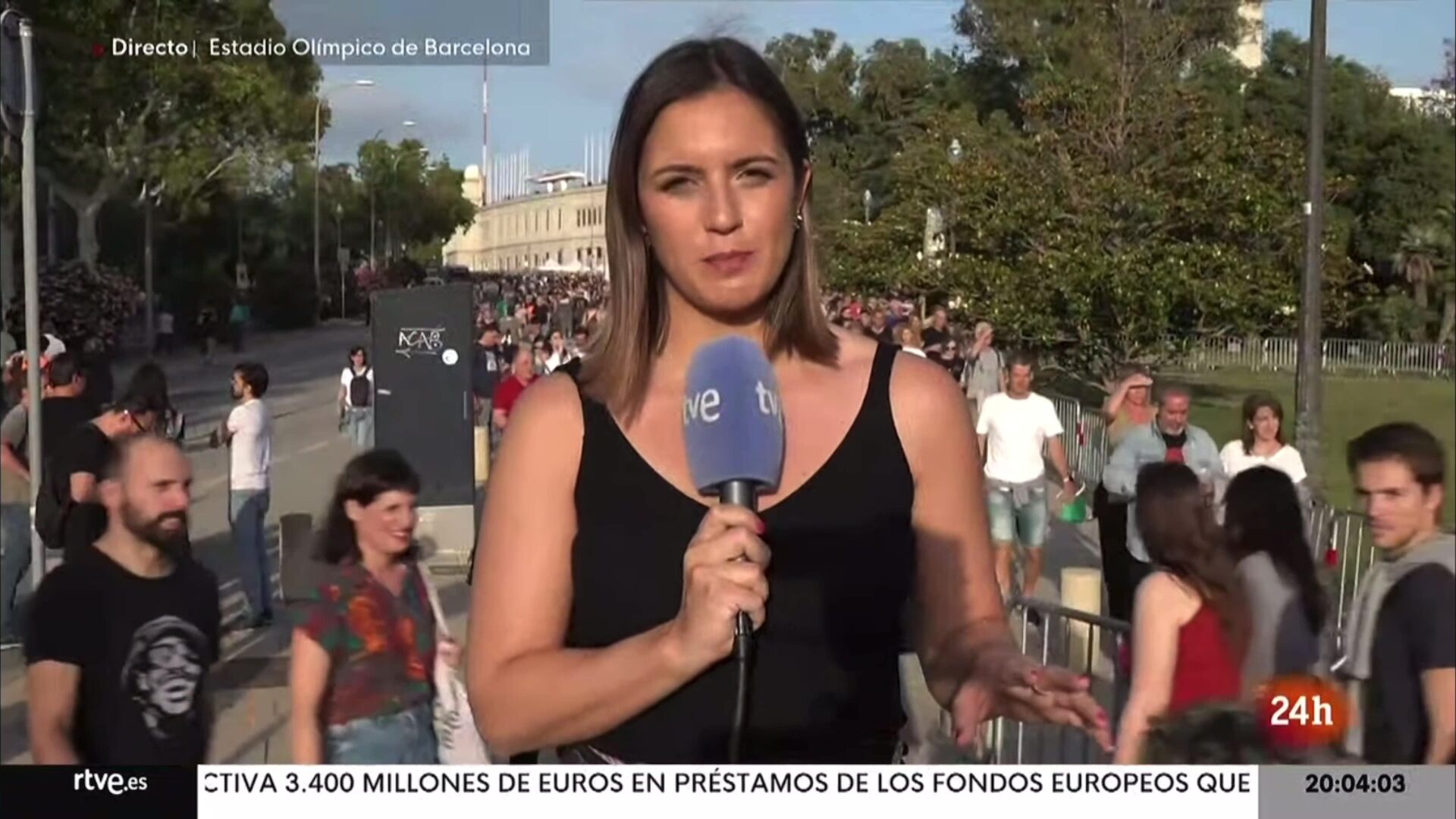 Directo para el canal 24h – operador de cámara de televisión en Barcelona
